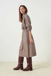 Leon & Harper Rocket Dress Orange Check