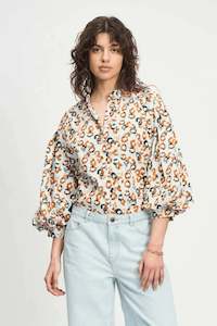 Pom Amsterdam Poplin Leopard Lush Blouse