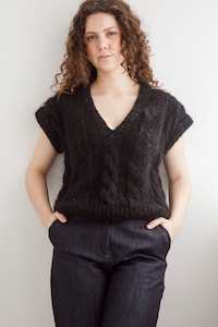 Flock Hand Knits: Flock Vicki Vest Jet Sparkle