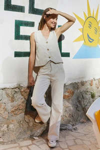 Indi & Cold Pinstripe Twill Pants