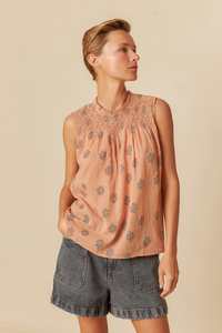 Indi Cold: Indi & Cold Manual Smock Blouse Peach