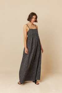 Indi & Cold Cotton Voile Dress Carbon