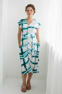 Dalston Sale: Dalston Nicolette Dress Lime Abstract