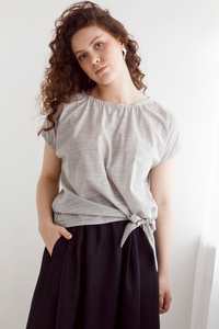 Dalston Sale: Dalston Tizzy Top Olive Stripe