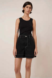 Kowtow Outline Shorts Black Denim