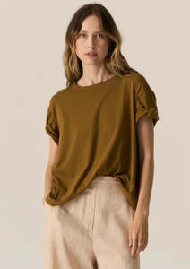 Pol Clothing Zone Twist Tee Khaki