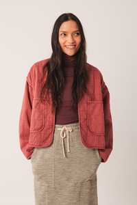 Indi & Cold Quilted Kimono Jacket Frambruesa