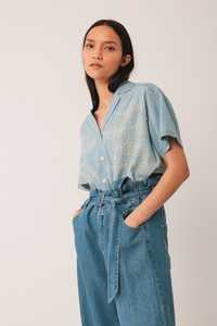 Indi Cold: Indi & Cold Ethnic Embroidered Denim Shirt
