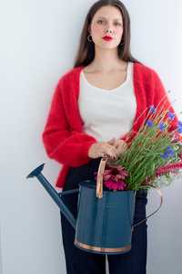 Flock Phoebe Cardigan Washed Red