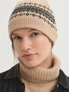 Hats: Nice Things Greca Wool Jacquard Beanie