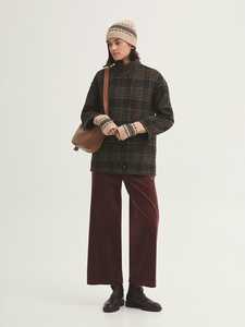 Nice Things Greca Wool Jacquard Fingerless Mittens