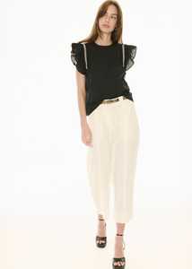 Pol Sale: Pol Clothing Nova Frill Top Black