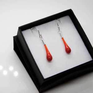 Wearing Glass Ear drops Geranium