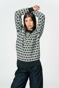Dinadi: Dinadi Merino Dhaka Sweater Dragonfly Green