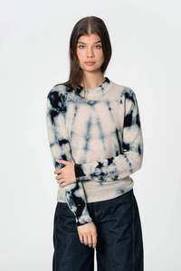 Dinadi Merino Shibori Sweater Space Blue
