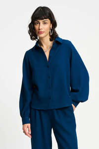 POM Amsterdam Nightfall Blue Blouse