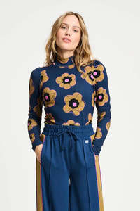 Pom Amsterdam Fleurs Parfaites Turtleneck Top