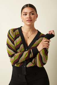 King Louie: King Louie Deep V Neck Cardi Razzle