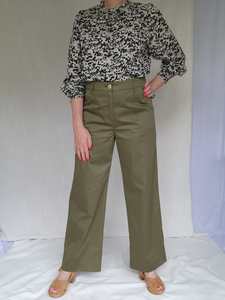 Dalston Sale: Dalston Sandy Pant Olive Sateen