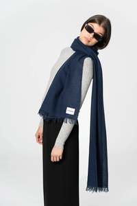 Dinadi: Dinadi Merino Woven Scarf Space Blue