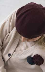 Dinadi Merino Beret Merlot Red
