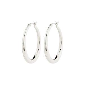 Pilgrim Jorun Recycled Hoop Earrings Silver Plated