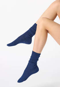Oroblu Diamonds Rib Socks Marine