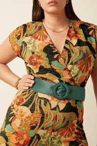 King Louie Wide Belt Botanical Green