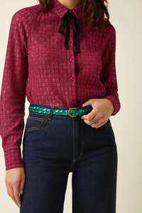 King Louie Shiny 2 Tone Belt Ultra Green
