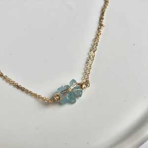 Within Jewellery: within. Aquamarine Stack Necklace
