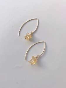Within Jewellery: within. Raw Citrine Drop Earrings