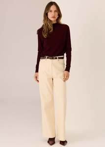 Pol Clothing Quinn Essential Knit Merlot