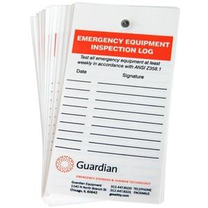Emergency Equipment Inspection Log Tag - pH7 - Neutralising Hazards