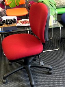 Products: HUGE SALE - Roomy (160KG Chair) 3 lever task chair (Upholstered in New Aquarius Vermillion) Limited Stock - Damba Chairs