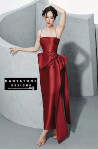 Stunning 2-Strap Wedding Party Dress - Available in White, Red, and Black