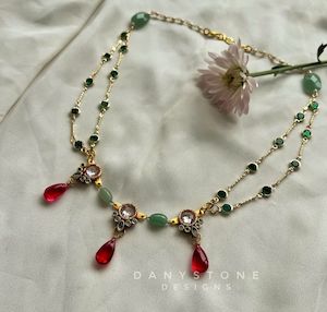 Handmade Jewelry: Artisanal Victorian-Indian Fusion Necklace