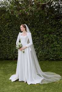 Classic Cathedral-Length Veil with Subtle Elegance