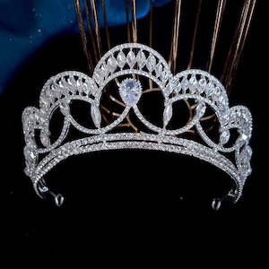 Brides Crown: Princess Radiance: 6cm High Bridal Crown