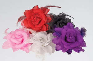 Hair Accessories: Rose on elastic/clip