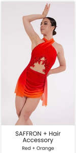 Saffron Red/Orange Dress - size child 12