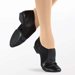 Leather Slip-on Jazz Shoe (Black)