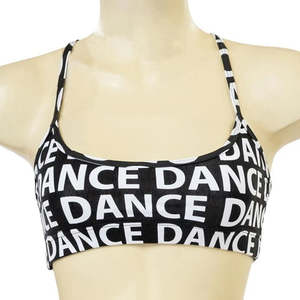 Tops And Crops: Dance Print X Back Croptop