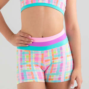 Acro Gymnastics: Bardot Checker Short
