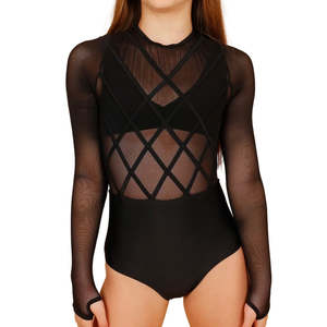 Criss Cross Mesh Leotard