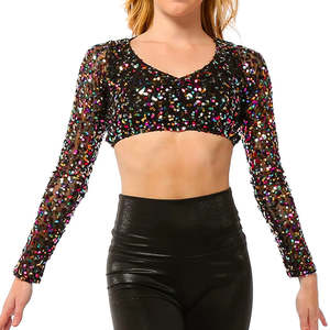 In Stock Costumes 1: Long Sleeve Sequin Crop