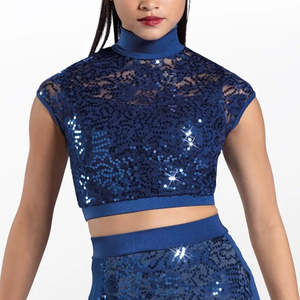 Sa Rts: Sequin Lace Crop Top