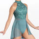 Metallic Lace Skirted Leotard
