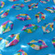 Lips Multifoile Spandex in Turquoise 0.8m Remnant
