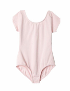 Short Sleeve Leotard Pink
