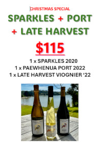 Xmas Special Sparkles + Port + Late Harvest $115